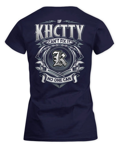 KHCTTY AP81-K4-626 - Personalized Ahmed Quote Apparel “If Ahmed Can't Fix It, No One Can” - Women's Standard T-Shirt - Navy