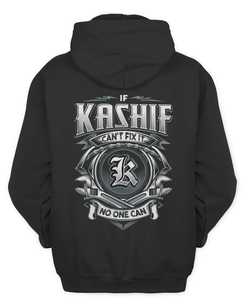 KASHIF AP81-K4-626 - Personalized Ahmed Quote Apparel “If Ahmed Can't Fix It, No One Can” - Unisex Hoodie - Black