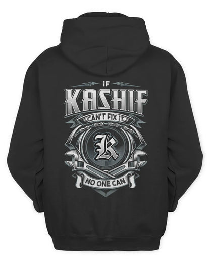 KASHIF AP81-K4-626 - Personalized Ahmed Quote Apparel “If Ahmed Can't Fix It, No One Can” - Unisex Hoodie - Black