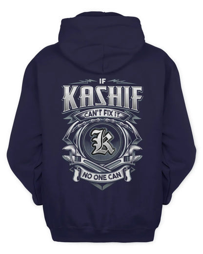 KASHIF AP81-K4-626 - Personalized Ahmed Quote Apparel “If Ahmed Can't Fix It, No One Can” - Unisex Hoodie - Navy