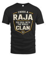 RAJA NT1-K008 Cross A/An NAME, You Deal With the Whole Clan | Personalized Vintage T-Shirt - Unisex Standard T-Shirt - Black
