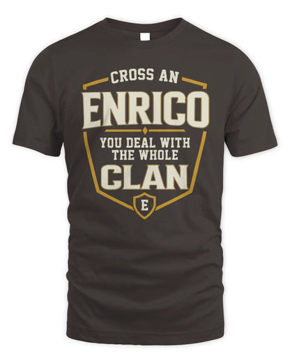 ENRICO NT1-K008 Cross A/An NAME, You Deal With the Whole Clan | Personalized Vintage T-Shirt - Unisex Standard T-Shirt - Dark Chocolate