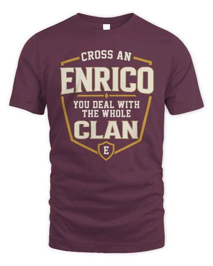 ENRICO NT1-K008 Cross A/An NAME, You Deal With the Whole Clan | Personalized Vintage T-Shirt - Unisex Standard T-Shirt - Maroon