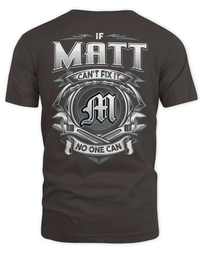 MATT AP81-K4-626 - Personalized Ahmed Quote Apparel “If Ahmed Can't Fix It, No One Can” - Unisex Standard T-Shirt - Dark Chocolate