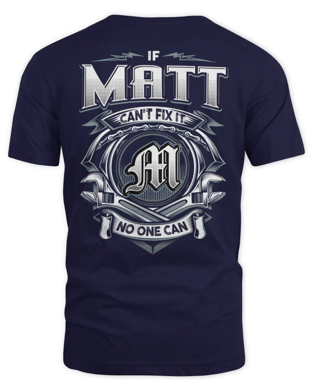 MATT AP81-K4-626 - Personalized Ahmed Quote Apparel “If Ahmed Can't Fix It, No One Can” - Unisex Standard T-Shirt - Navy