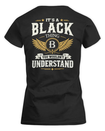 BLACK KT06-M008 It’s a [NAME] Thing – You Wouldn’t Understand | Personalized Vintage T-Shirt - Women's Standard T-Shirt - Black