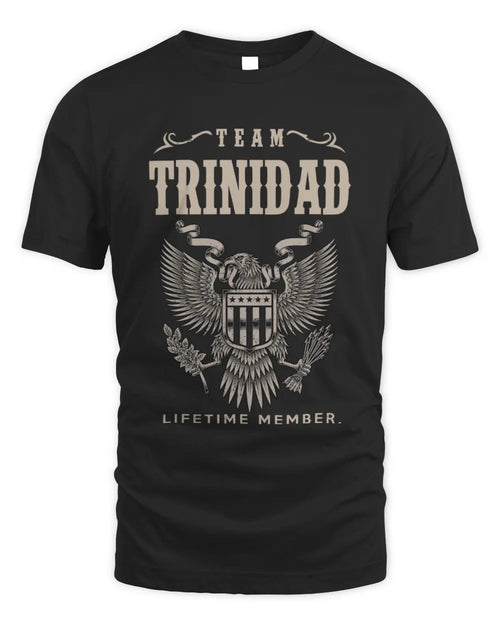 TRINIDAD TP06-K82 – Personalized Classic Style Apparel “Team NAME Lifetime Member” - Unisex Standard T-Shirt - Black