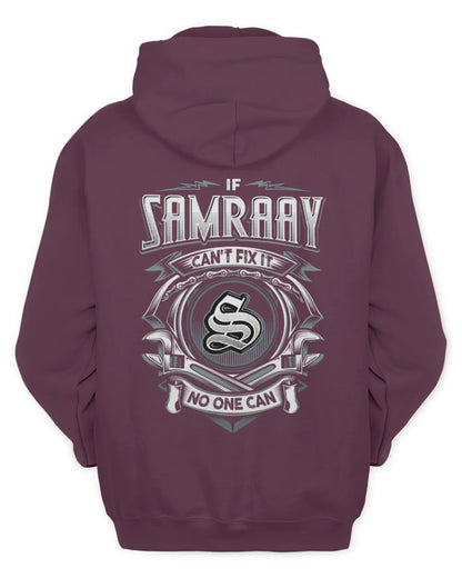SAMRAAY AP81-K4-626 - Personalized Ahmed Quote Apparel “If Ahmed Can't Fix It, No One Can” - Unisex Hoodie - Maroon