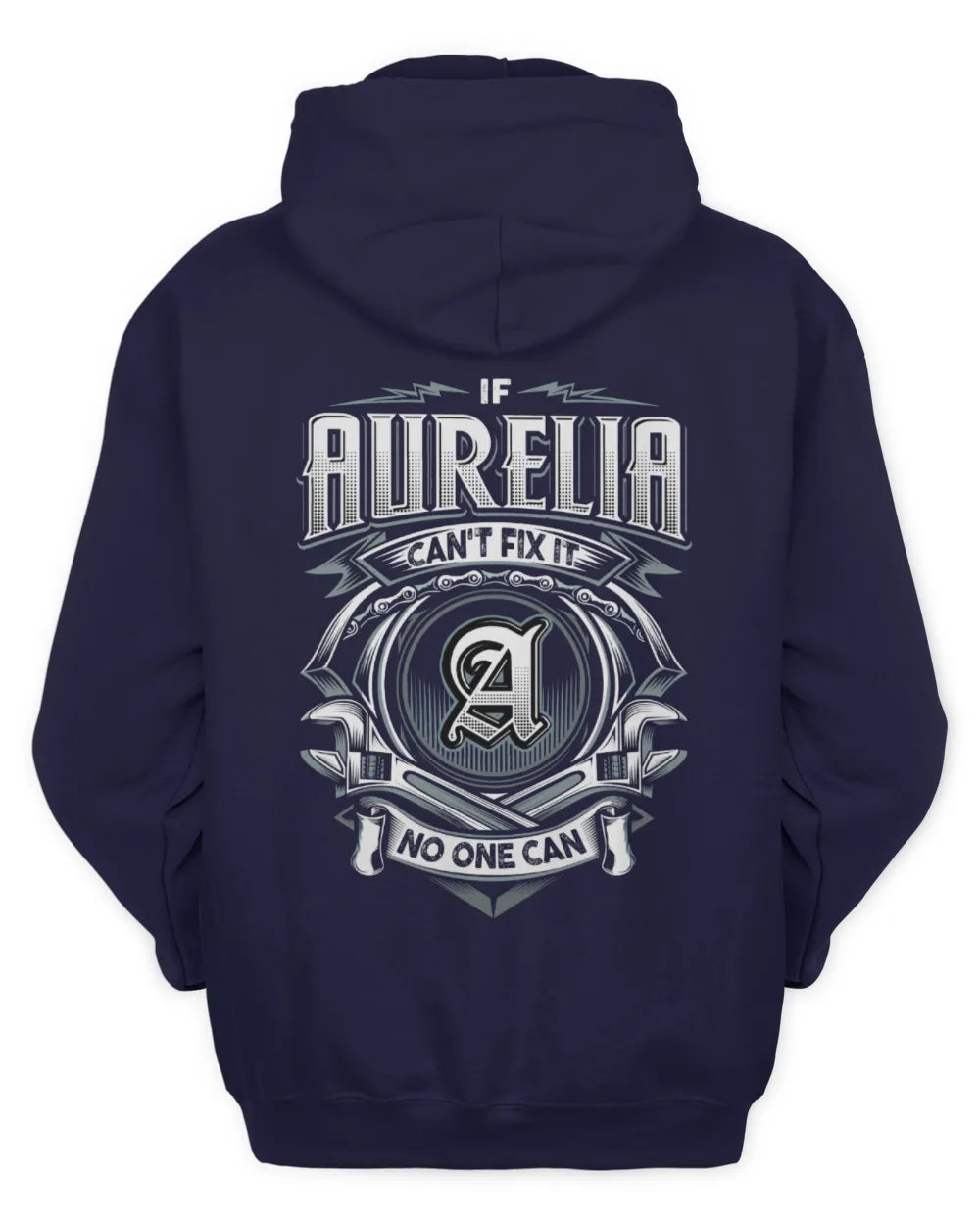 AURELIA AP81-K4-626 - Personalized Ahmed Quote Apparel “If Ahmed Can't Fix It, No One Can” - Unisex Hoodie - Navy
