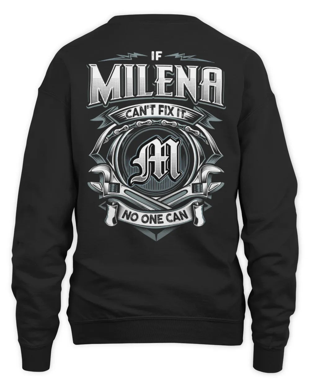 MILENA AP81-K4-626 - Personalized Ahmed Quote Apparel “If Ahmed Can't Fix It, No One Can” - Unisex Sweatshirt - Black