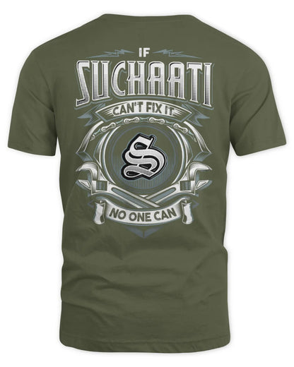 SUCHAATI AP81-K4-626 - Personalized Ahmed Quote Apparel “If Ahmed Can't Fix It, No One Can” - Unisex Standard T-Shirt - Military Green