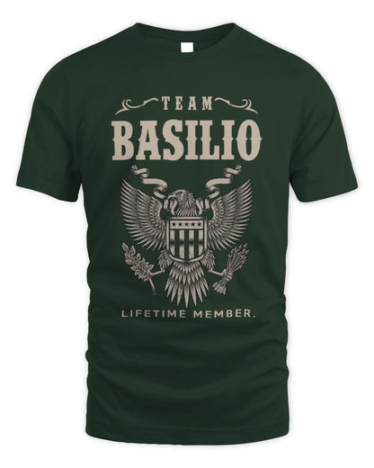 BASILIO TP06-K82 – Personalized Classic Style Apparel “Team NAME Lifetime Member” - Unisex Standard T-Shirt - Forest Green