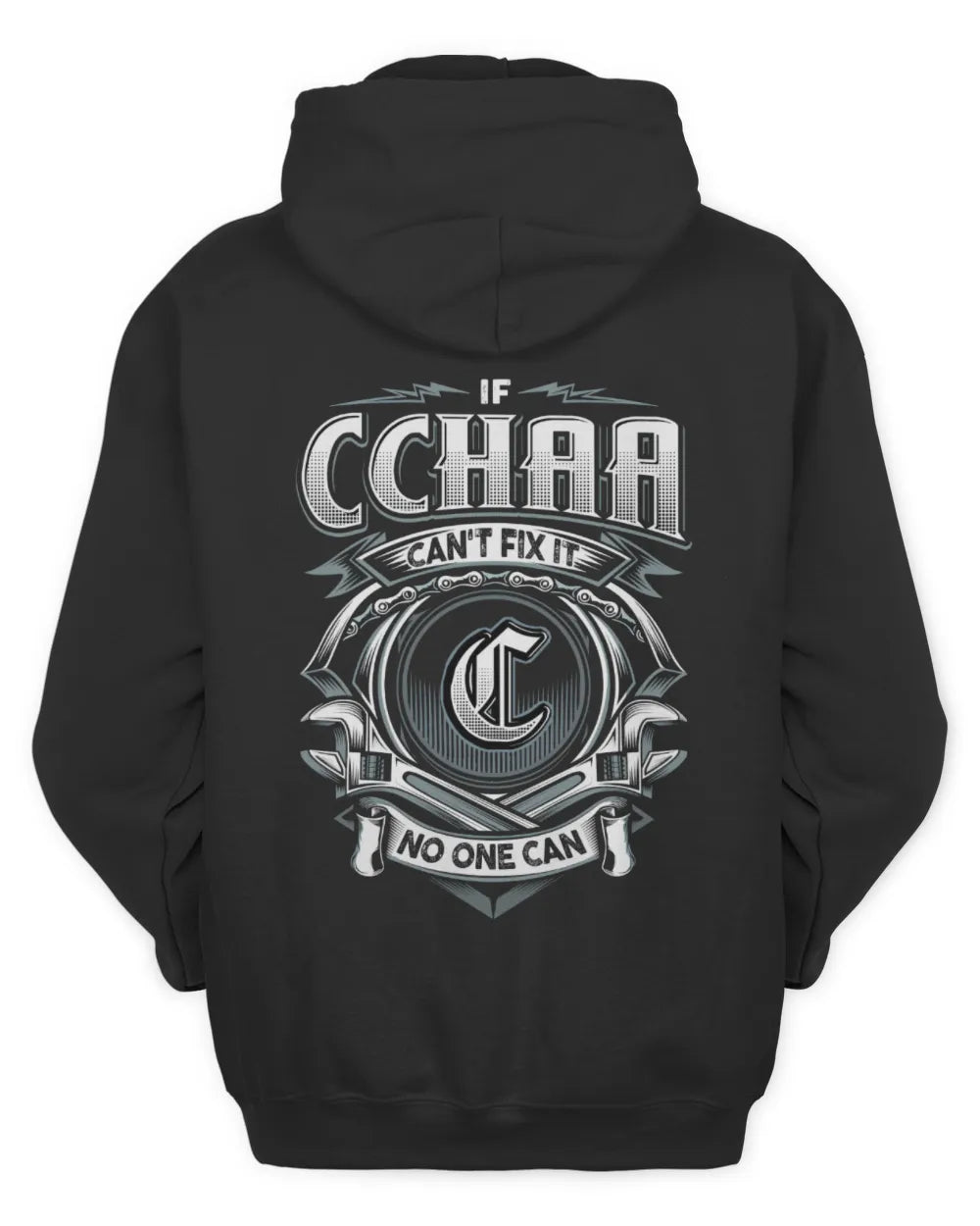 CCHAA AP81-K4-626 - Personalized Ahmed Quote Apparel “If Ahmed Can't Fix It, No One Can” - Unisex Hoodie - Black