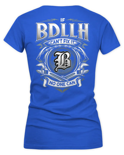BDLLH AP81-K4-626 - Personalized Ahmed Quote Apparel “If Ahmed Can't Fix It, No One Can” - Women's V-Neck T-Shirt - Royal