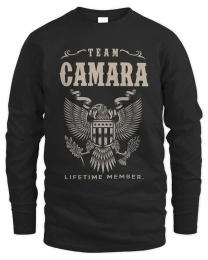 CAMARA TP06-K82 – Personalized Classic Style Apparel “Team NAME Lifetime Member” - Men's Long Sleeved T-Shirt - Black