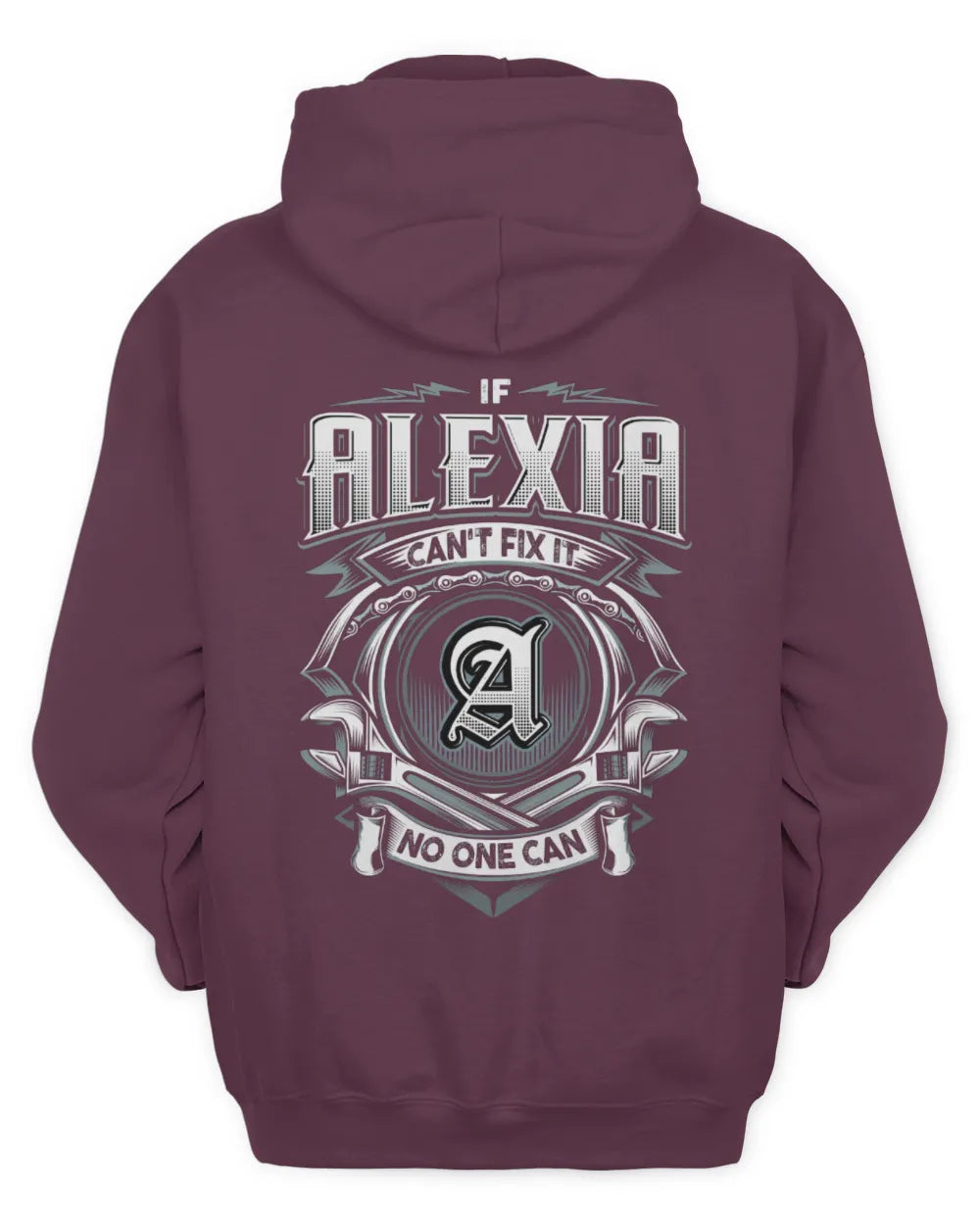 ALEXIA AP81-K4-626 - Personalized Ahmed Quote Apparel “If Ahmed Can't Fix It, No One Can” - Unisex Hoodie - Maroon