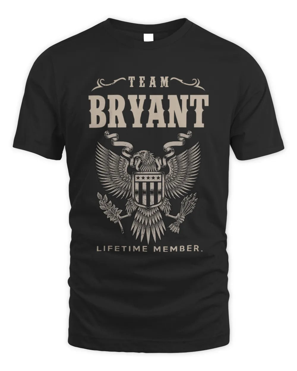 BRYANT TP06-K82 – Personalized Classic Style Apparel “Team NAME Lifetime Member” - Unisex Standard T-Shirt - Black