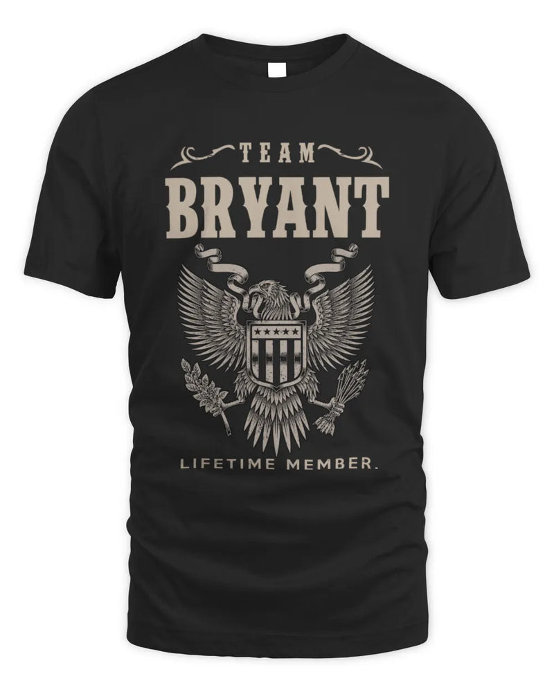 BRYANT TP06-K82 – Personalized Classic Style Apparel “Team NAME Lifetime Member” - Unisex Standard T-Shirt - Black