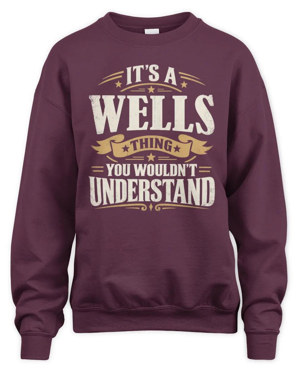 WELLS P08 TH51 - Personalized “It’s a/an [NAME] Thing – You Wouldn’t Understand” Shirt - Unisex Sweatshirt - Maroon