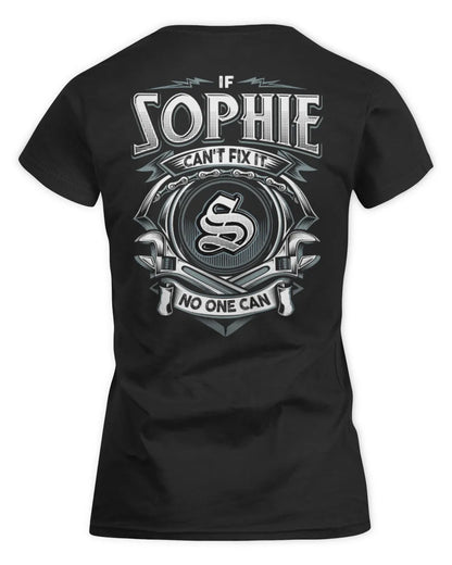 SOPHIE AP81-K4-626 - Personalized Ahmed Quote Apparel “If Ahmed Can't Fix It, No One Can” - Women's Standard T-Shirt - Black
