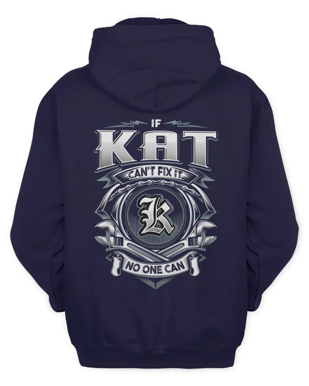 KAT AP81-K4-626 - Personalized Ahmed Quote Apparel “If Ahmed Can't Fix It, No One Can” - Unisex Hoodie - Navy