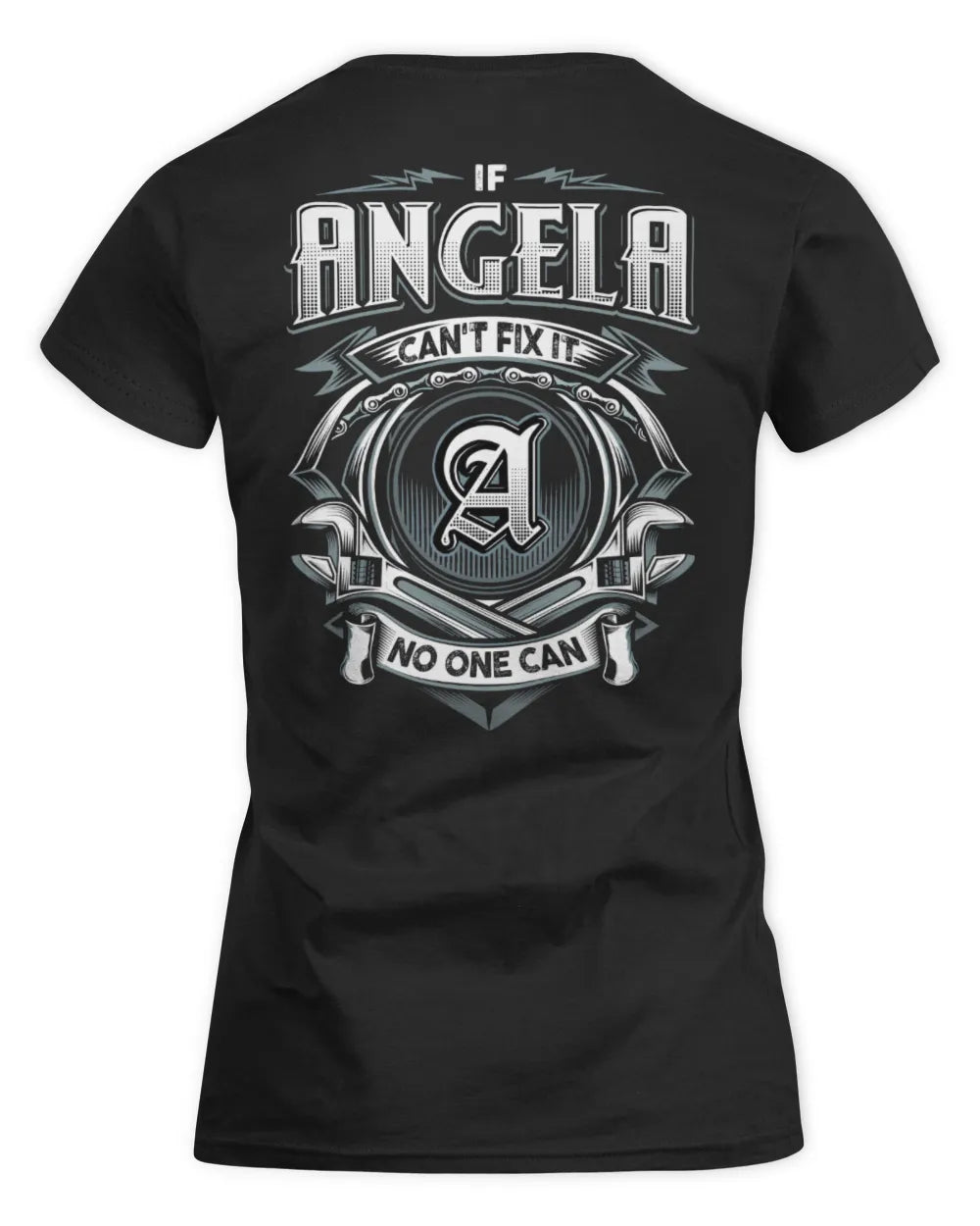 ANGELA AP81-K4-626 - Personalized Ahmed Quote Apparel “If Ahmed Can't Fix It, No One Can” - Women's Standard T-Shirt - Black