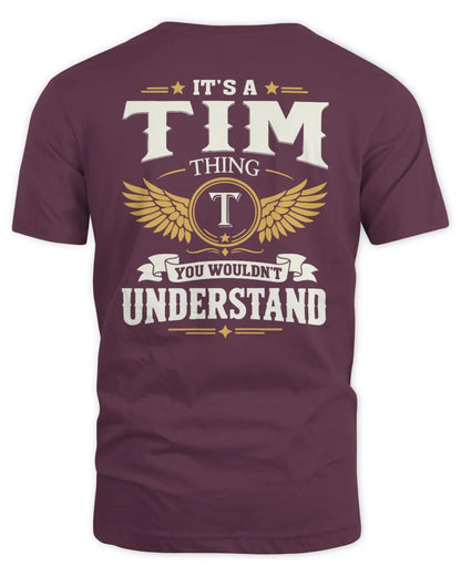 TIM KT06-M008 It’s a [NAME] Thing – You Wouldn’t Understand | Personalized Vintage T-Shirt - Unisex Standard T-Shirt - Maroon