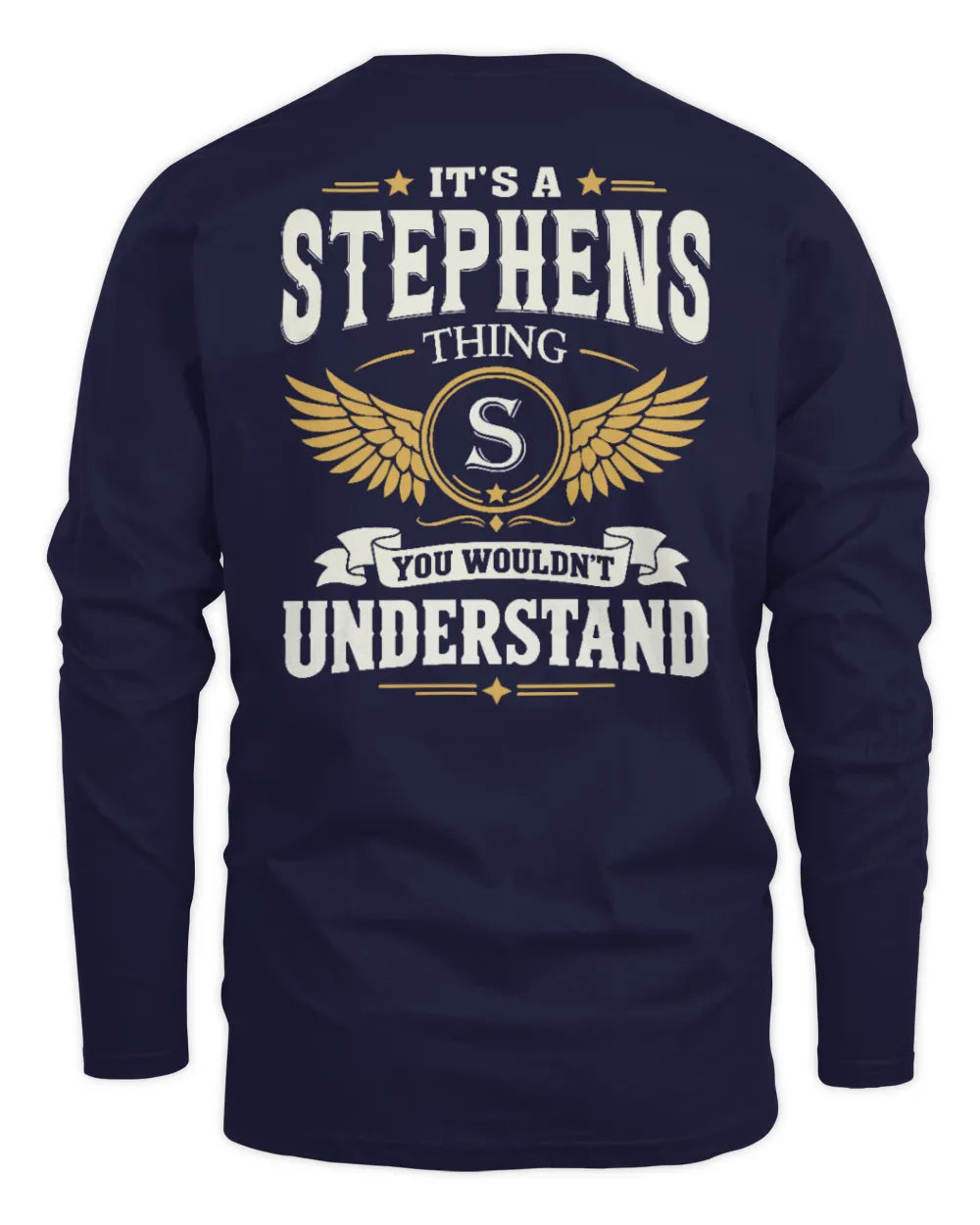 STEPHENS KT06-M008 It’s a [NAME] Thing – You Wouldn’t Understand | Personalized Vintage T-Shirt - Men's Long Sleeved T-Shirt - Navy