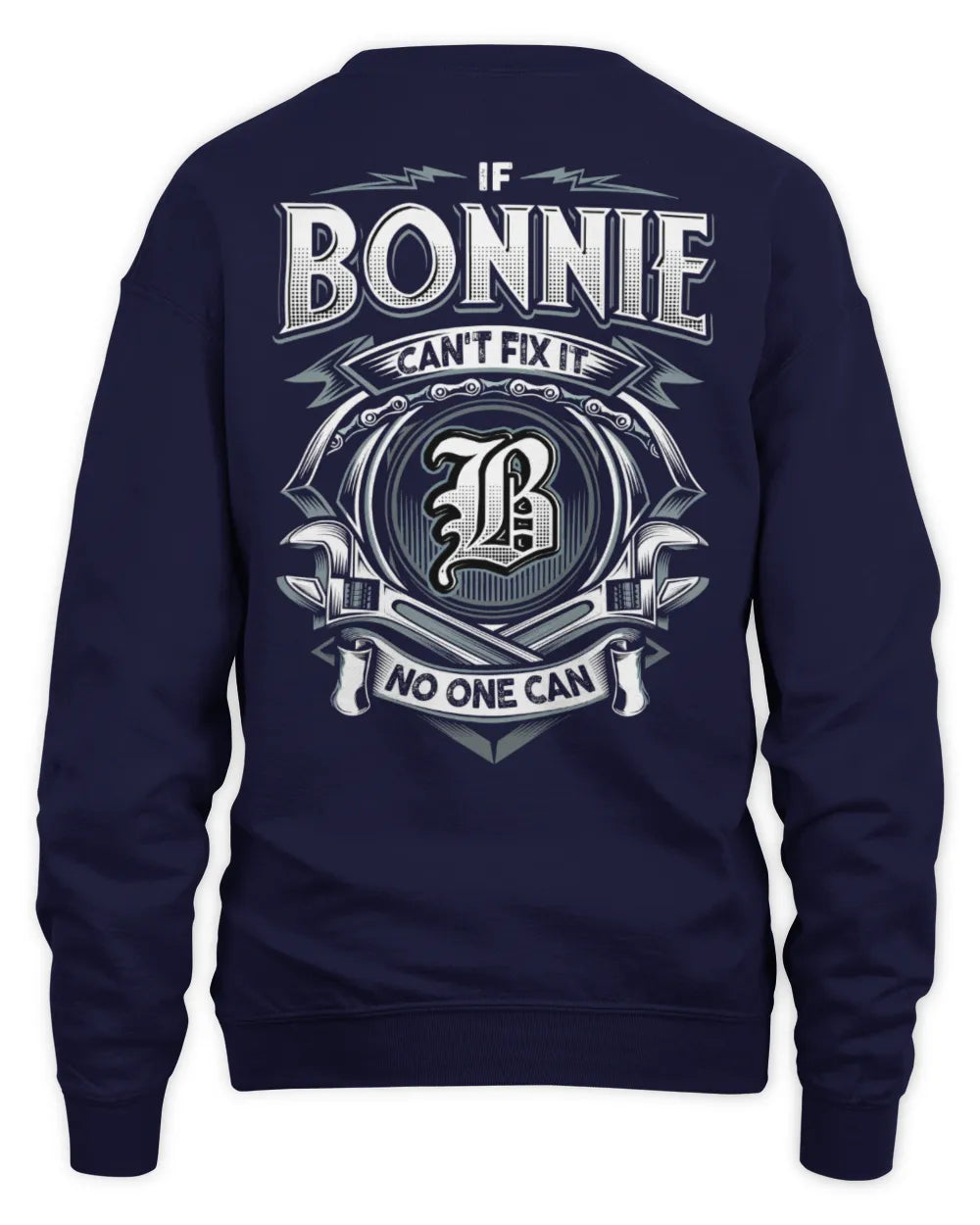 BONNIE AP81-K4-626 - Personalized Ahmed Quote Apparel “If Ahmed Can't Fix It, No One Can” - Unisex Sweatshirt - Navy