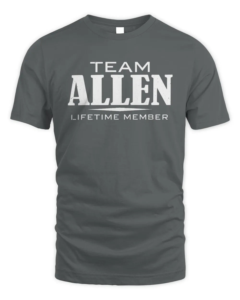 ALLEN BL62-K4-128 - Personalized “Team NAME Lifetime Member” - Unisex Standard T-Shirt - Charcoal