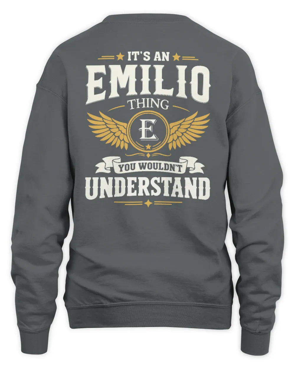 EMILIO KT06-M008 It’s a [NAME] Thing – You Wouldn’t Understand | Personalized Vintage T-Shirt - Unisex Sweatshirt - Charcoal