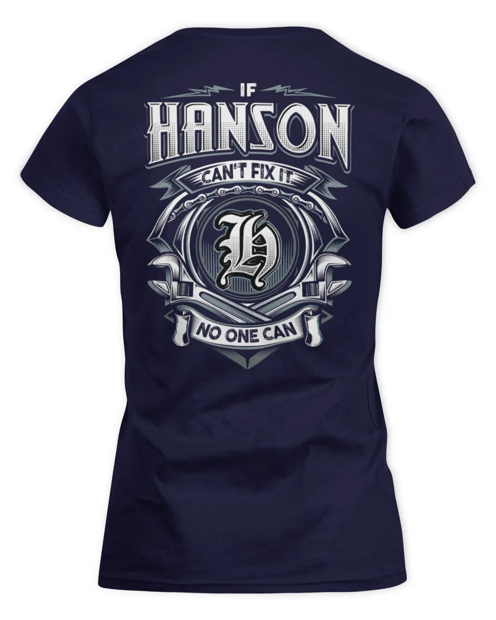 HANSON AP81-K4-626 - Personalized Ahmed Quote Apparel “If Ahmed Can't Fix It, No One Can” - Women's Standard T-Shirt - Navy