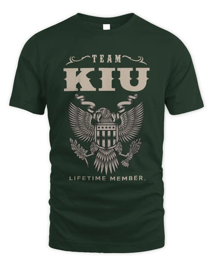 KIU TP06-K82 – Personalized Classic Style Apparel “Team NAME Lifetime Member” - Unisex Standard T-Shirt - Forest Green