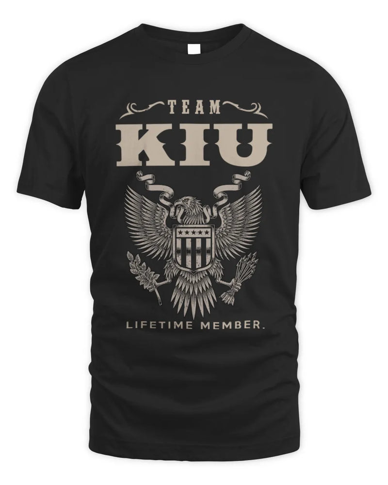 KIU TP06-K82 – Personalized Classic Style Apparel “Team NAME Lifetime Member” - Unisex Standard T-Shirt - Black