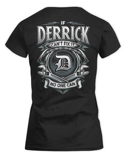 DERRICK AP81-K4-626 - Personalized Ahmed Quote Apparel “If Ahmed Can't Fix It, No One Can” - Women's Standard T-Shirt - Black
