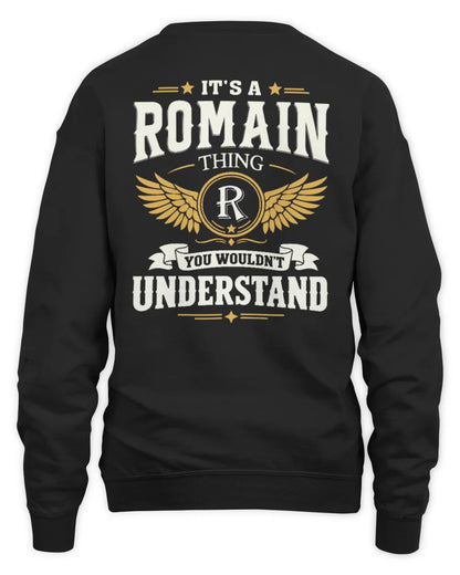 ROMAIN KT06-M008 It’s a [NAME] Thing – You Wouldn’t Understand | Personalized Vintage T-Shirt - Unisex Sweatshirt - Black