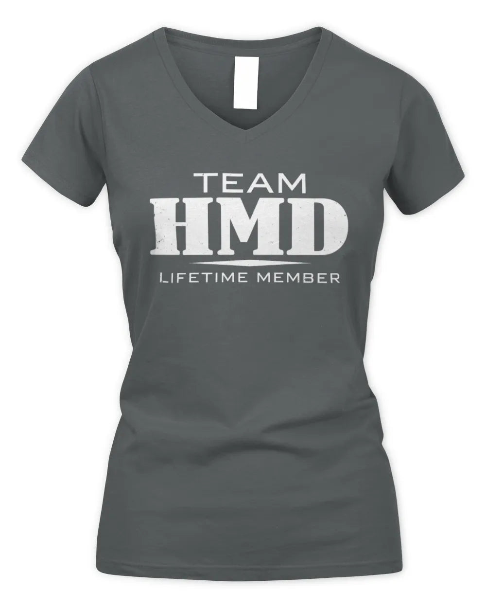 HMD BL62-K4-128 - Personalized “Team NAME Lifetime Member” - Women's V-Neck T-Shirt - Charcoal
