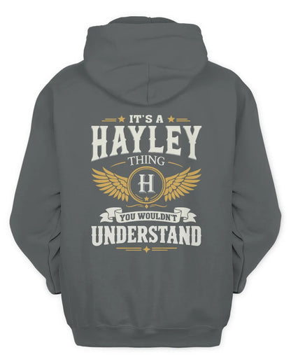 HAYLEY KT06-M008 It’s a [NAME] Thing – You Wouldn’t Understand | Personalized Vintage T-Shirt - Unisex Hoodie - Charcoal