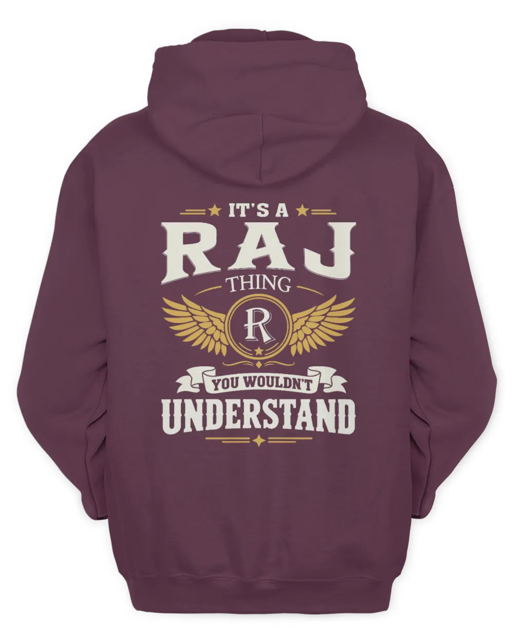 RAJ KT06-M008 It’s a [NAME] Thing – You Wouldn’t Understand | Personalized Vintage T-Shirt - Unisex Hoodie - Maroon