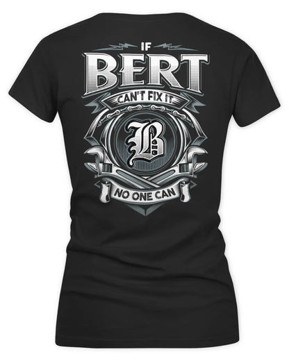 BERT AP81-K4-626 - Personalized Ahmed Quote Apparel “If Ahmed Can't Fix It, No One Can” - Women's V-Neck T-Shirt - Black