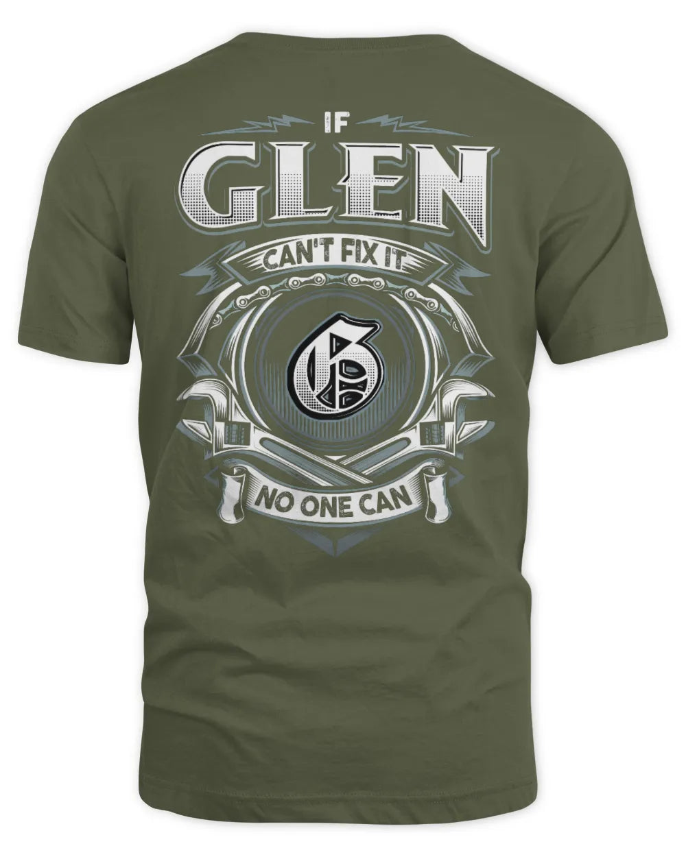 GLEN AP81-K4-626 - Personalized Ahmed Quote Apparel “If Ahmed Can't Fix It, No One Can” - Unisex Standard T-Shirt - Military Green