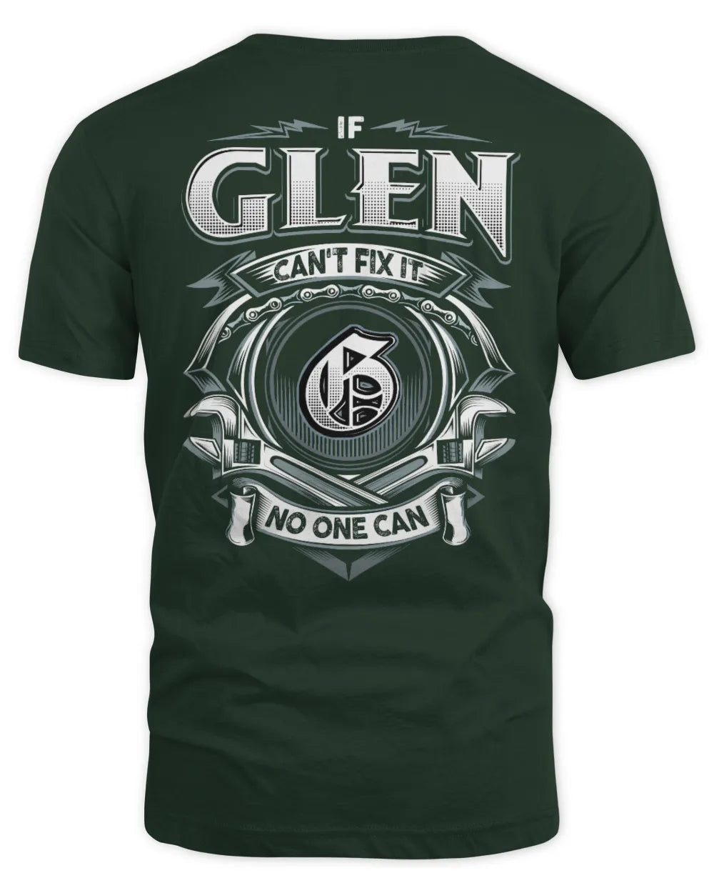 GLEN AP81-K4-626 - Personalized Ahmed Quote Apparel “If Ahmed Can't Fix It, No One Can” - Unisex Standard T-Shirt - Forest Green