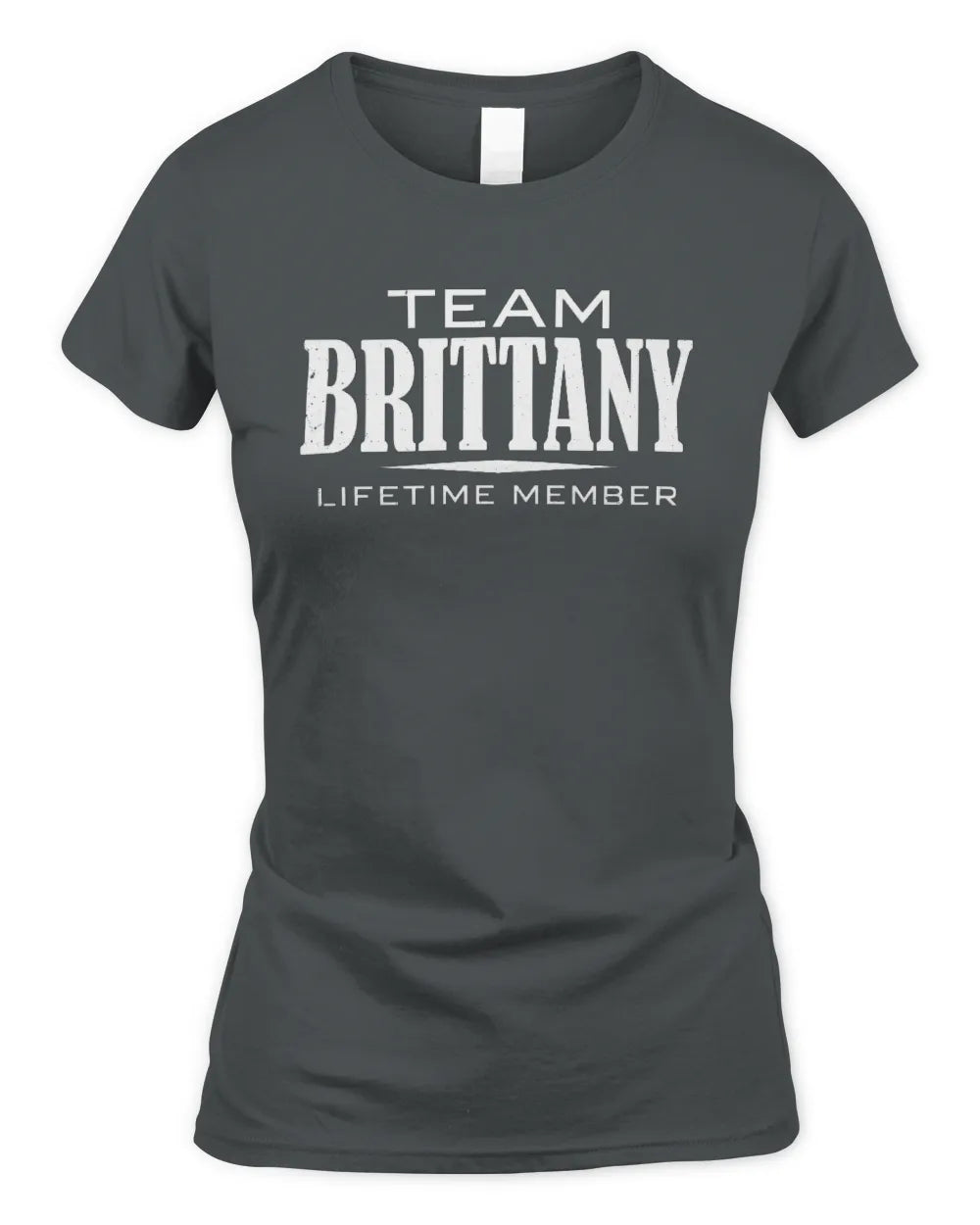 BRITTANY BL62-K4-128 - Personalized “Team NAME Lifetime Member” - Women's Standard T-Shirt - Charcoal