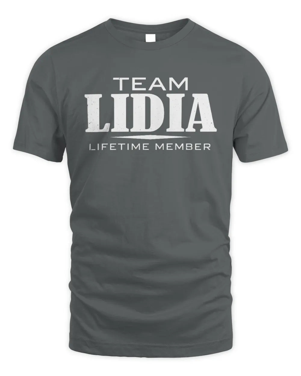 LIDIA BL62-K4-128 - Personalized “Team NAME Lifetime Member” - Unisex Standard T-Shirt - Charcoal
