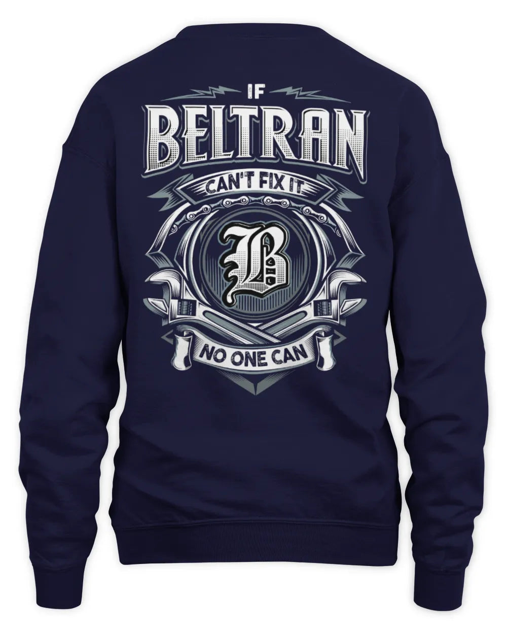 BELTRAN AP81-K4-626 - Personalized Ahmed Quote Apparel “If Ahmed Can't Fix It, No One Can” - Unisex Sweatshirt - Navy