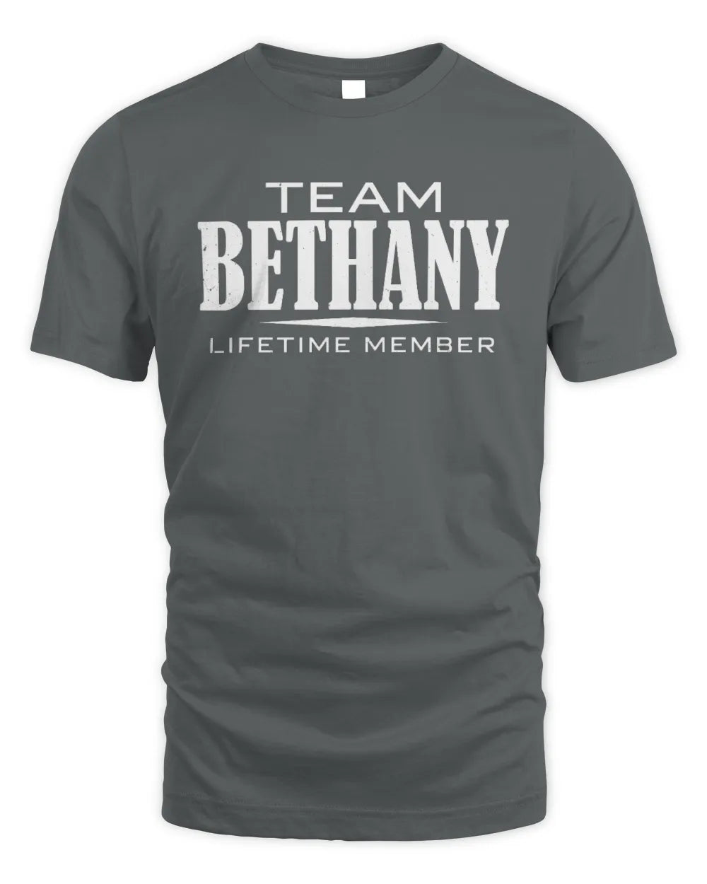 BETHANY BL62-K4-128 - Personalized “Team NAME Lifetime Member” - Unisex Standard T-Shirt - Charcoal
