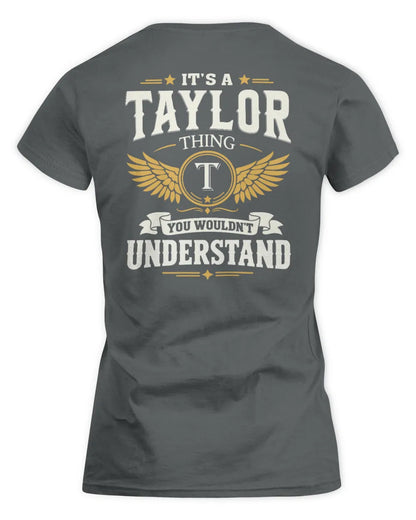 TAYLOR KT06-M008 It’s a [NAME] Thing – You Wouldn’t Understand | Personalized Vintage T-Shirt - Women's Standard T-Shirt - Charcoal
