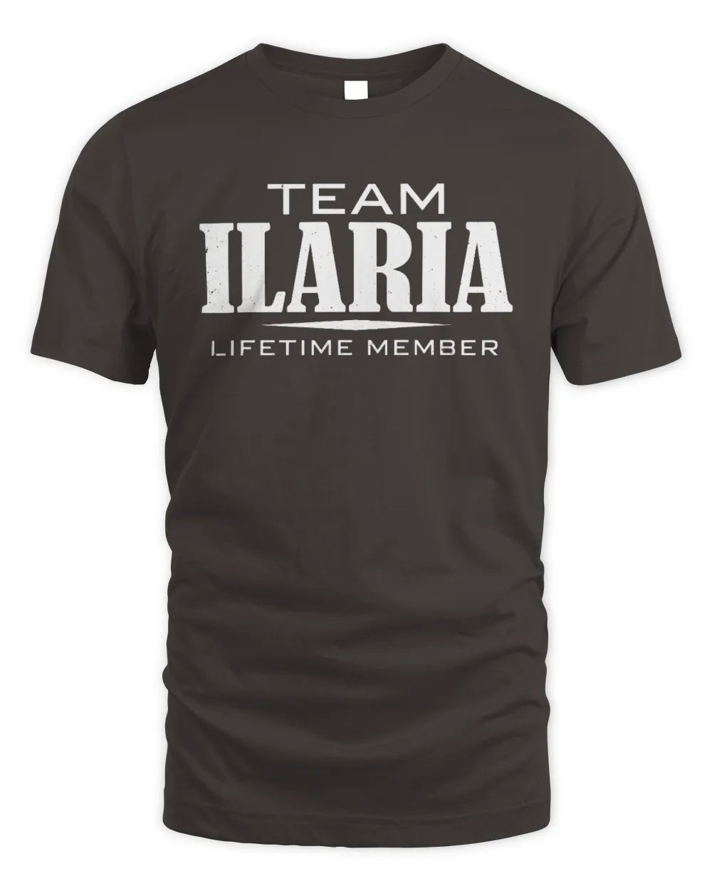 ILARIA BL62-K4-128 - Personalized “Team NAME Lifetime Member” - Unisex Standard T-Shirt - Dark Chocolate