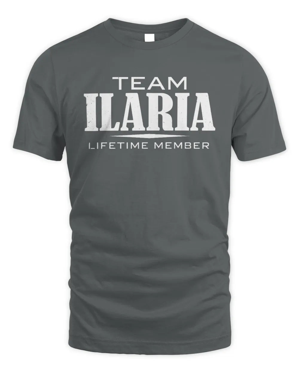 ILARIA BL62-K4-128 - Personalized “Team NAME Lifetime Member” - Unisex Standard T-Shirt - Charcoal