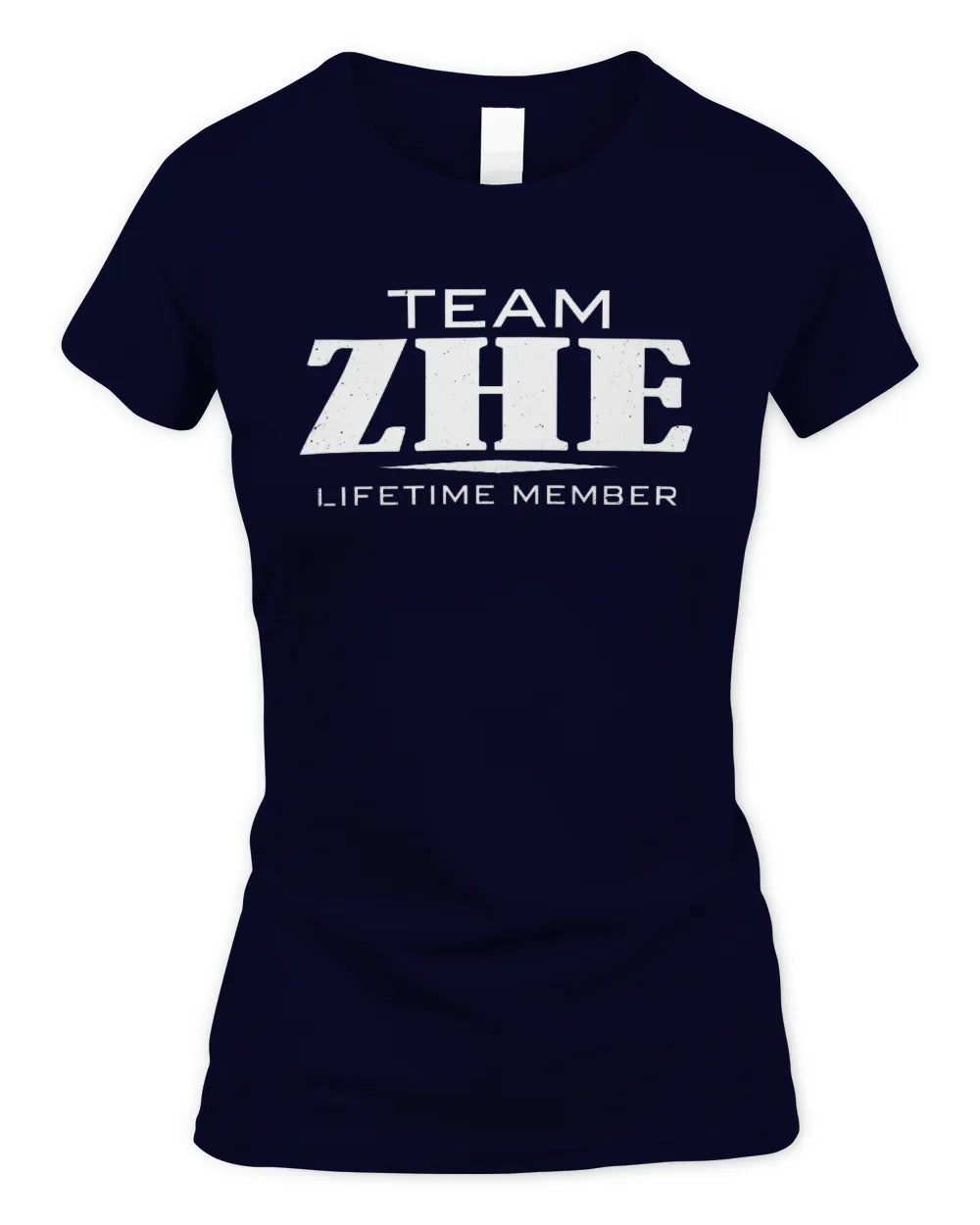 ZHE BL62-K4-128 - Personalized “Team NAME Lifetime Member” - Women's Standard T-Shirt - Navy
